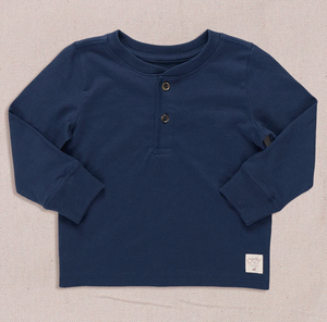 Pink Chicken Boy's Scout Henley in Navy