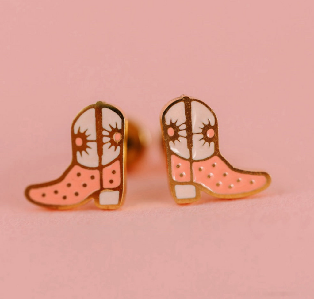 Pierced Co Earrings in Cowgirl Boots