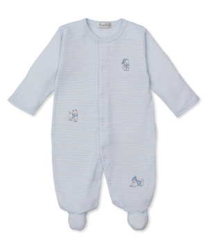 Kissy Kissy Snap Footie in Blue Pack of Pups