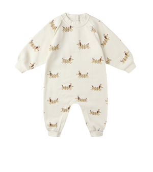 Rylee + Cru Raglan Jumpsuit in Christmas Dogs