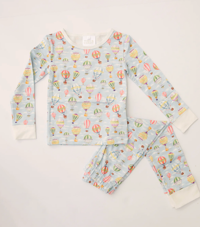 Timo & Violet Pajama Set in Up Up & Away
