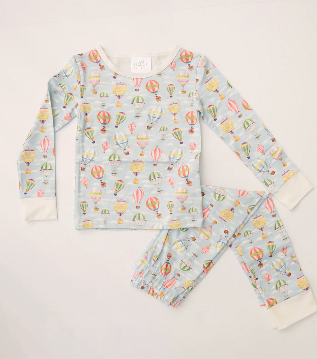 Timo & Violet Pajama Set in Up Up & Away