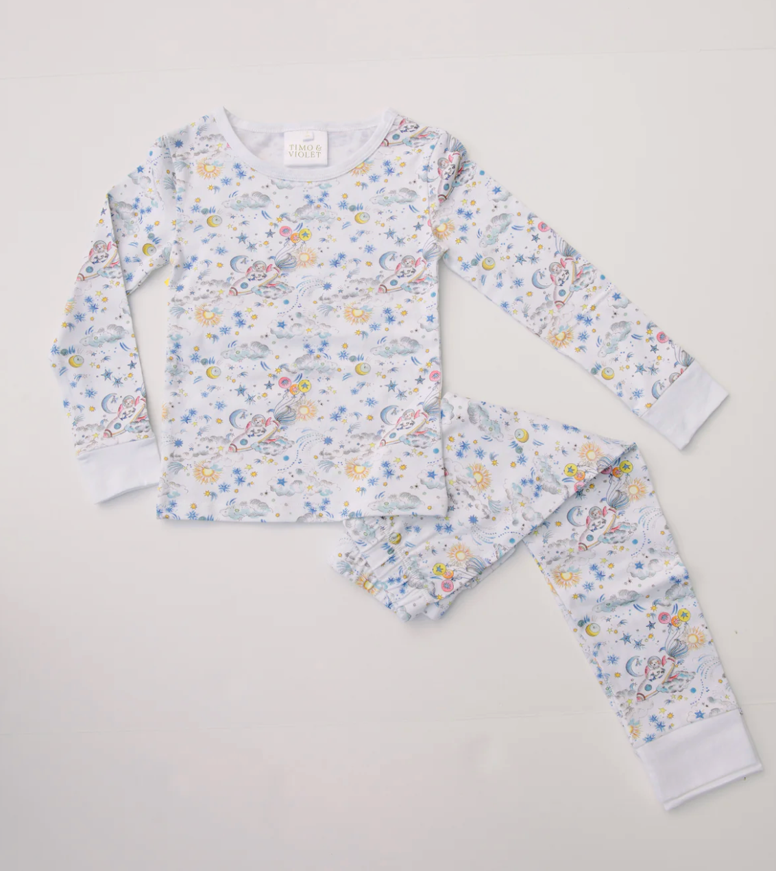 Timo & Violet Pajama Set in Dog-O-Naut