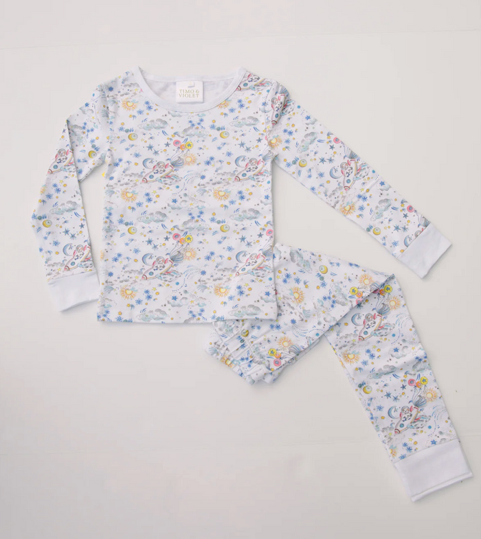Timo & Violet Pajama Set in Dog-O-Naut