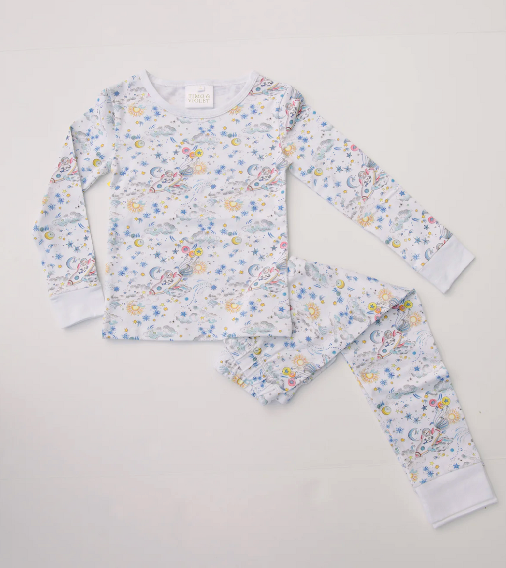 Timo & Violet Pajama Set in Dog-O-Naut