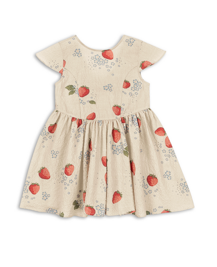 Konges Slojd Ava Bow Dress in Strawberries