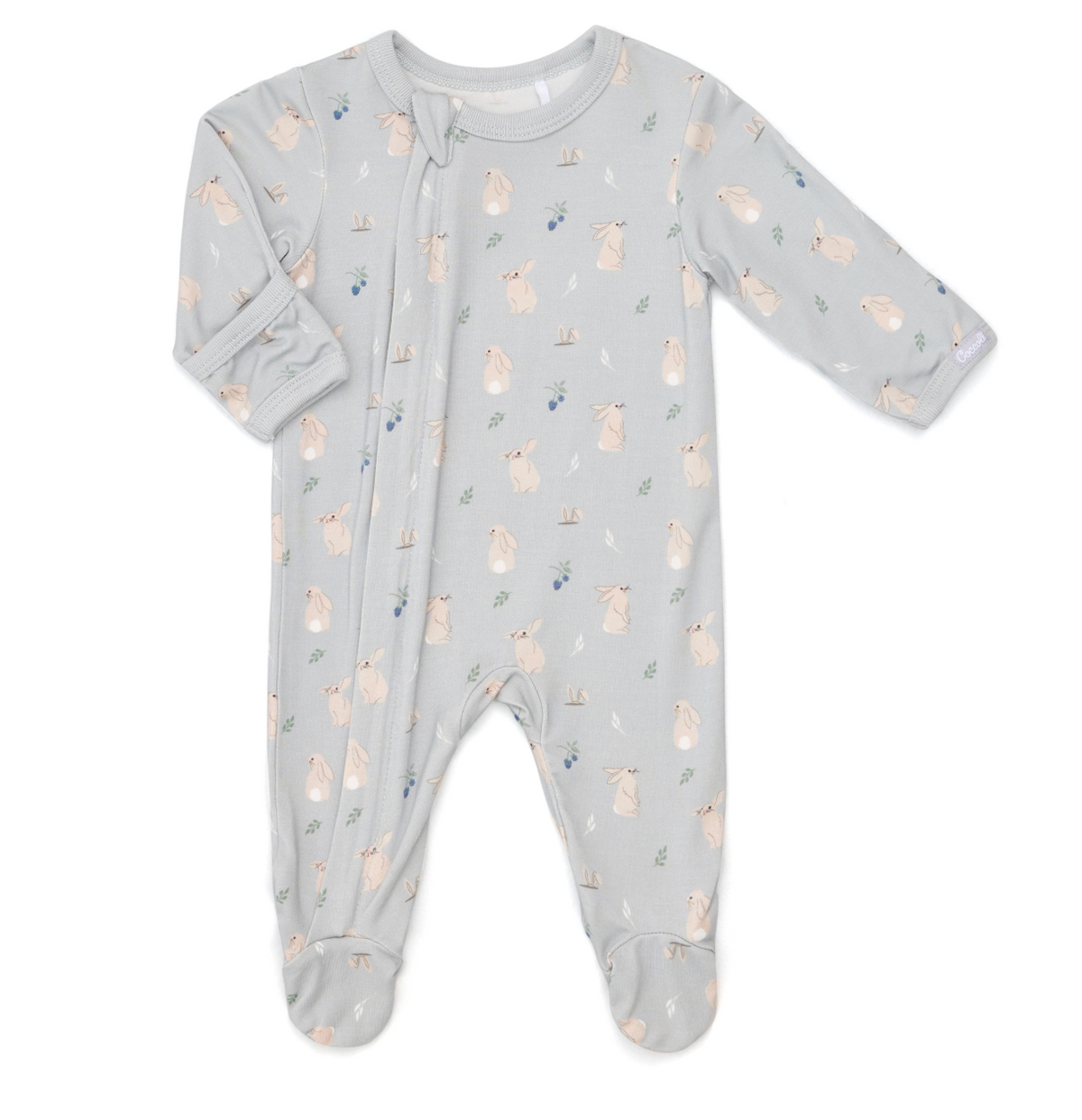 Coccoli Zipper Footie in Bunnies
