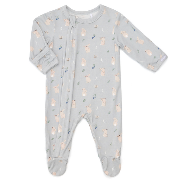 Coccoli Zipper Footie in Bunnies