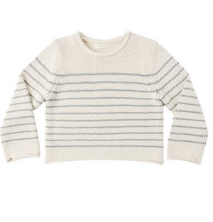Rylee + Cru Jacques Sweater in Sea Green Stripe
