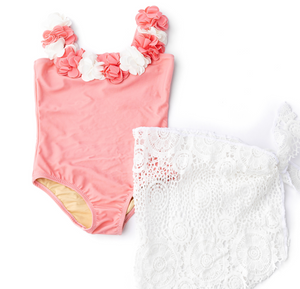 Shade Critters Swimsuit/Skirt Set in Water Appearing Hula