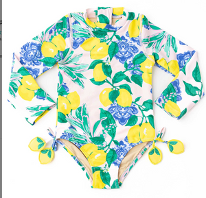 Shade Critters One Piece Rash Guard in Santorini Citrus