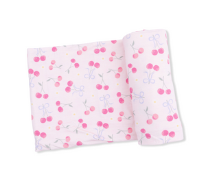 Angel Dear Swaddle Blanket in Sweet Bow Cherries