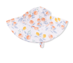Angel Dear Wide Brim Sunhat in Citrus Floral