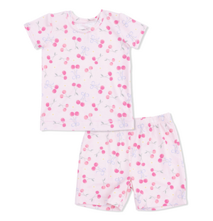 Angel Dear Short Loungewear Set in Sweet Bow Cherries