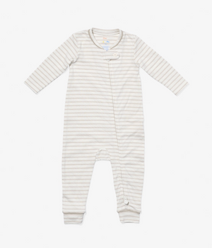 Oso & Me Ziggy Zip Romper in Mini Cloud Stripe