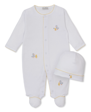Kissy Kissy Snap Footie/Hat Set in Duck Pond Paddles