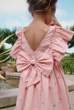 Konges Slojd Evia Frill Dress in Cherry