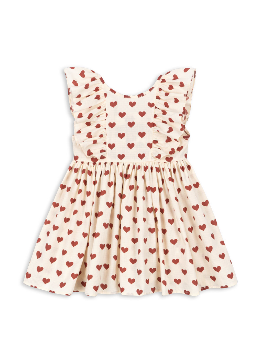 Konges Slojd Cianna Bow Dress in Amour Rouge