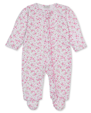 Kissy Kissy Ruffle Zip Footie in Cottage Roses