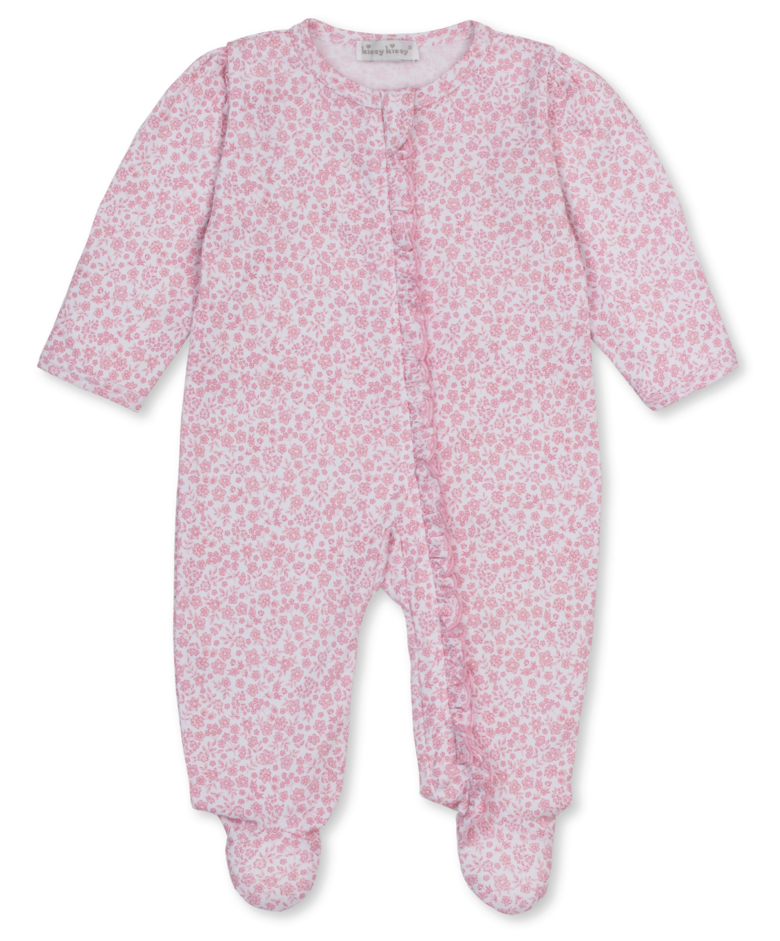 Kissy Kissy Ruffle Zip Footie in Fall Blooms
