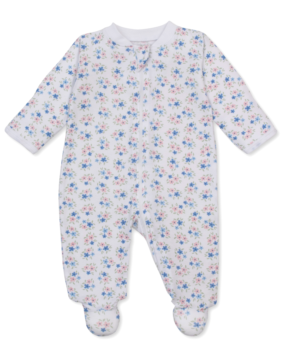 Kissy Kissy Zip Footie in Petal Party