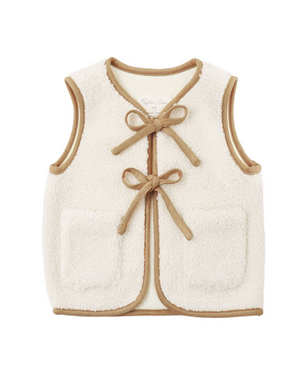 Rylee + Cru Sherpa Vest in Natural