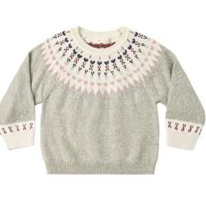 Rylee + Cru Fair Isle Sweater in Sage