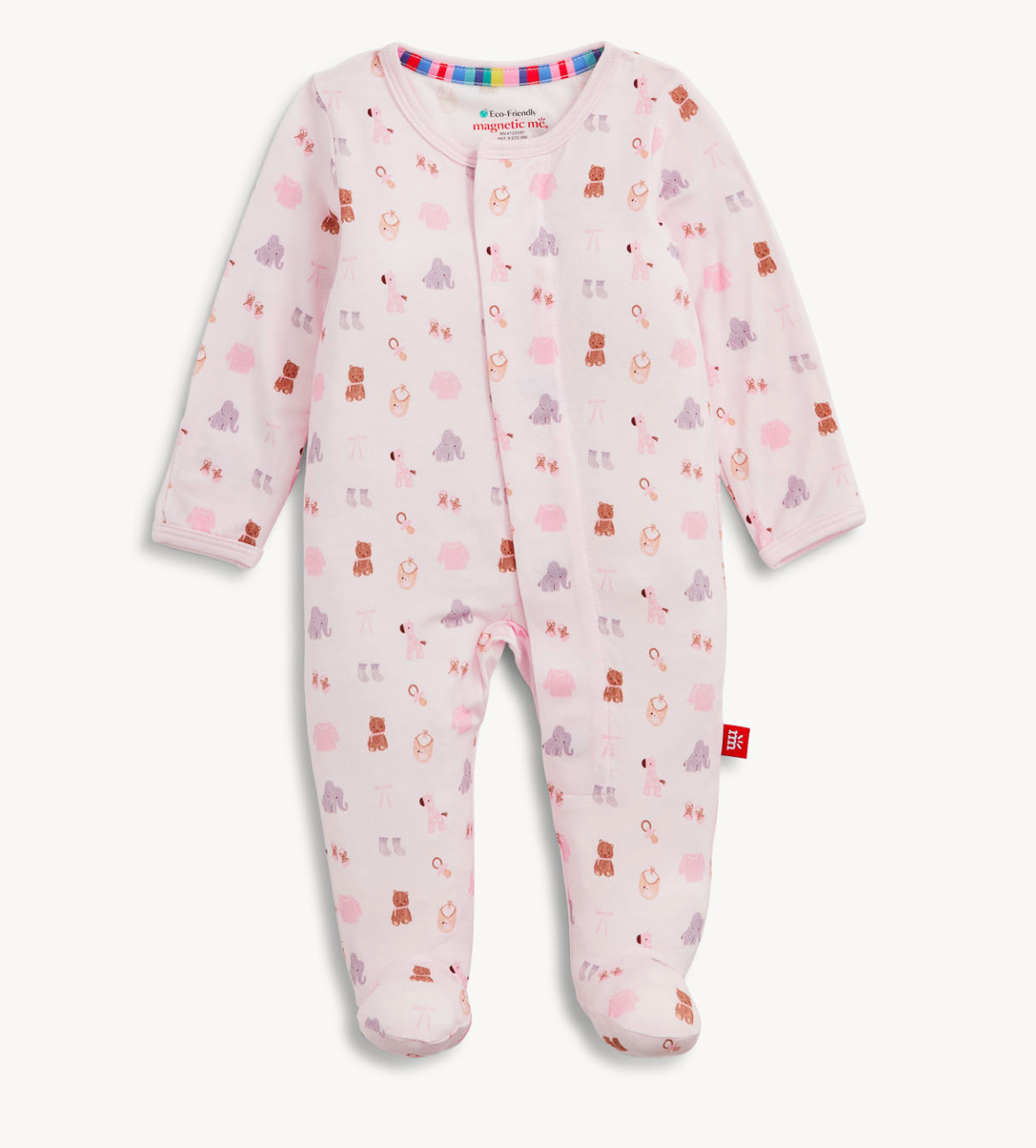 Magnetic Me Modal Footie in Pink Nursery Nostalgia