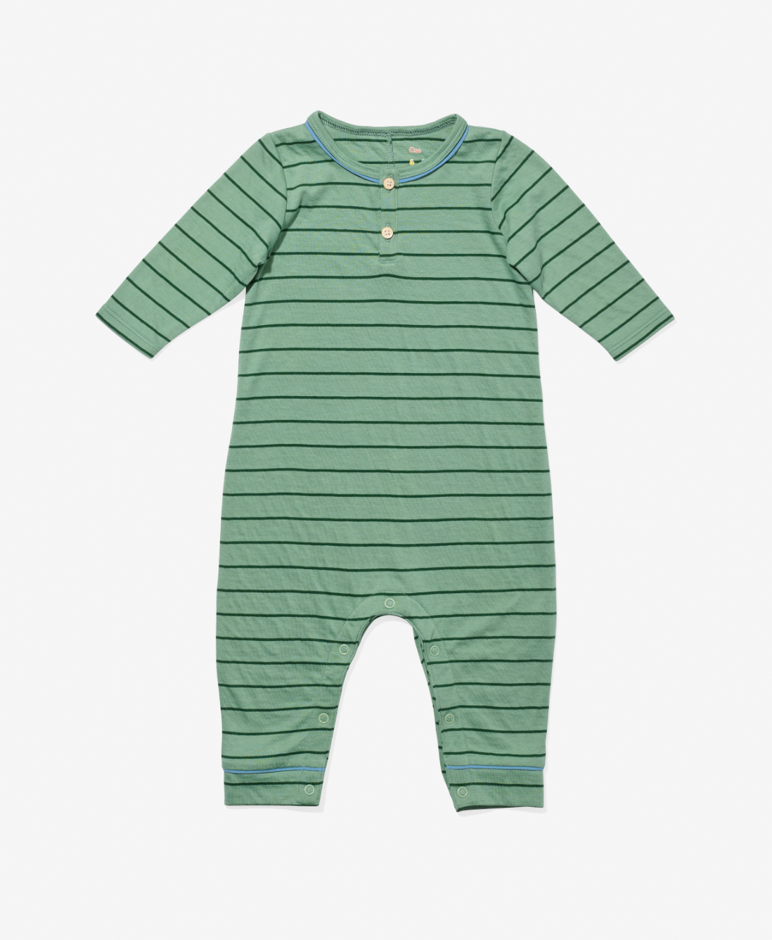 Oso & Me Baby Campbell Romper in Sage Stripe