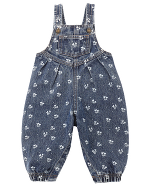 Rylee + Cru Vintage Overall in Heart Ditsy