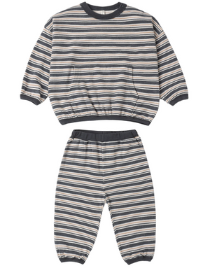 Rylee + Cru Relaxed Set in Blue Stripe