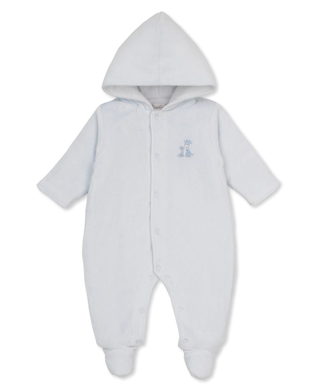 Kissy Kissy Velour Bunting in Light Blue Just Giraffes