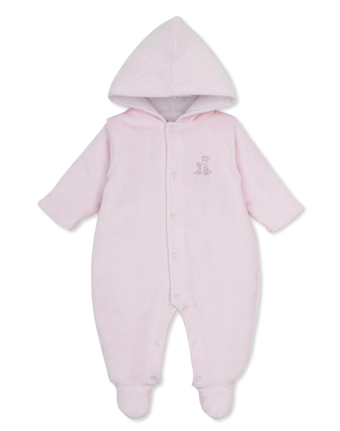 Kissy Kissy Velour Bunting in Pink Just Giraffes