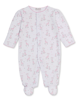Kissy Kissy Snap Footie in Pink Just Giraffes