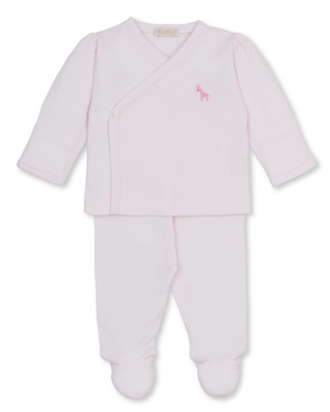 Kissy Kissy Footed Pant Set in Pink Jungle Hang Out