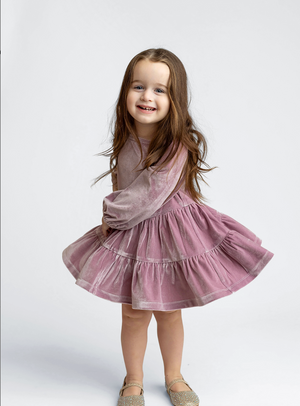 Mabel and Honey Sugarplum Sparkle Dress in Purple