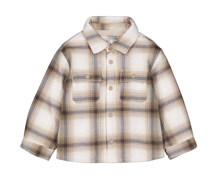 Mayoral Shirt Jacket in Cookie Plaid