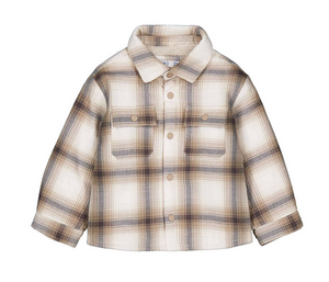 Mayoral Shirt Jacket in Cookie Plaid
