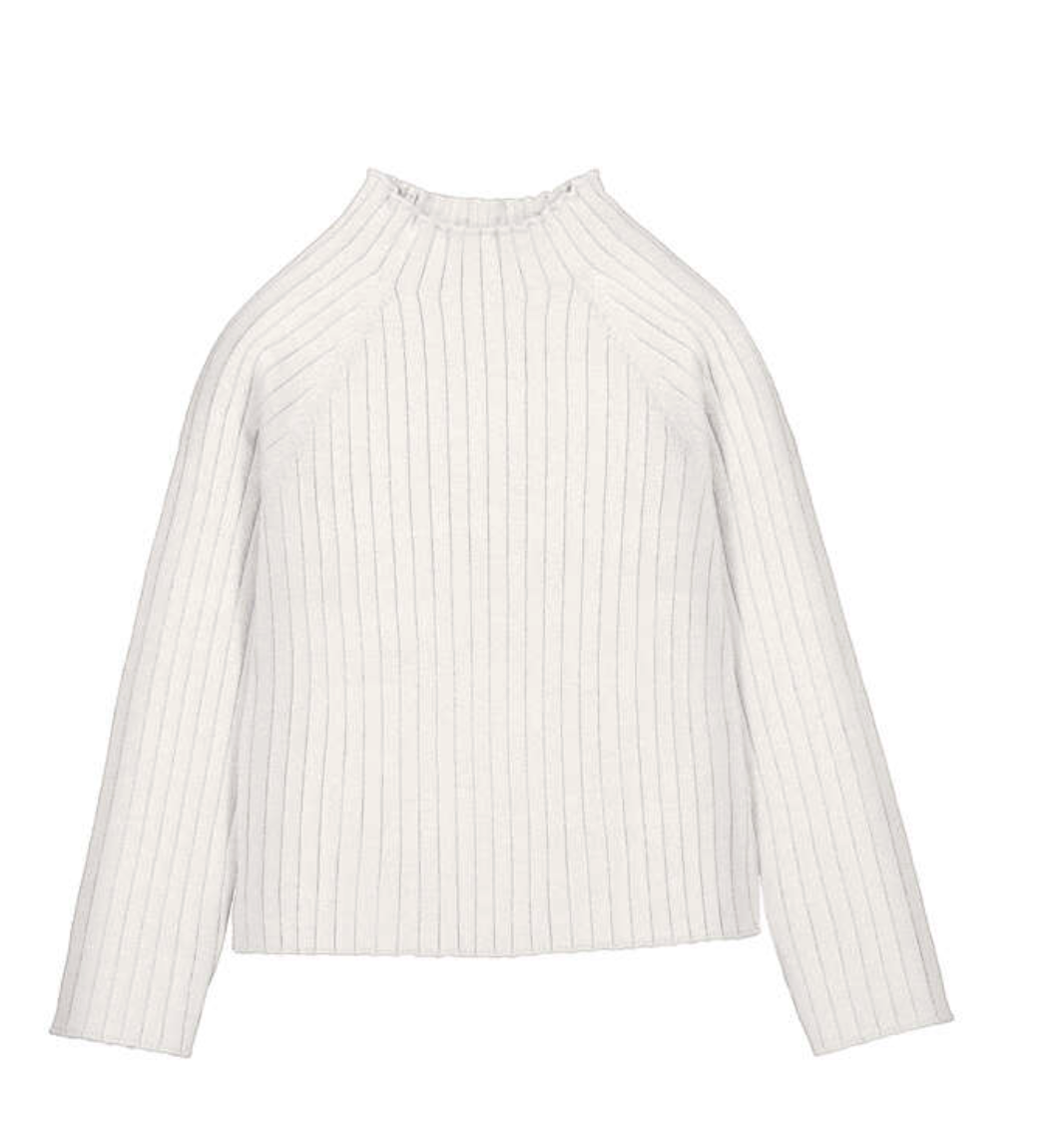 Mayoral Ribbed Mock Neck in Soy