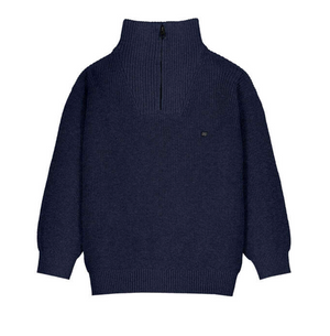 Mayoral Quarter Zip Sweater in Blue