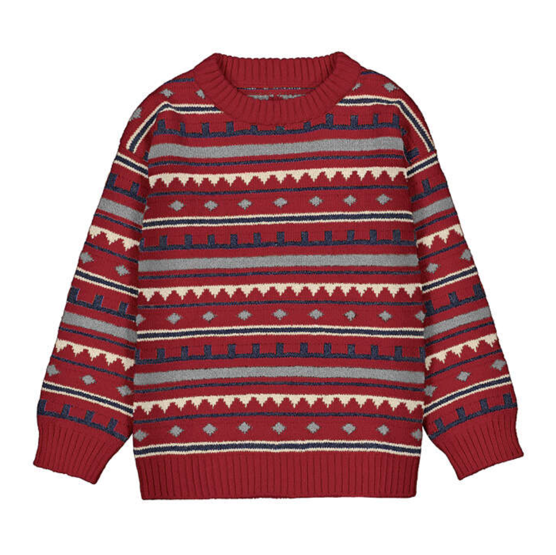 Mayoral Jacquard Sweater in Red