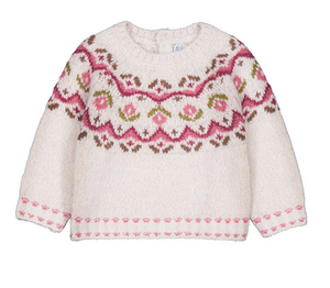 Mayoral Sweater in Floral Jacquard