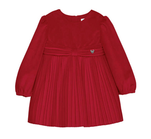Mayoral Velvet Dress in Red