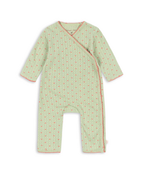 Konges Slojd Minnie Cross Body Romper in Lint Hearts