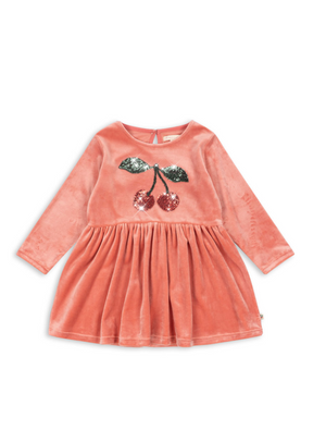 Konges Slojd Venola Dress in Lantana Cherry