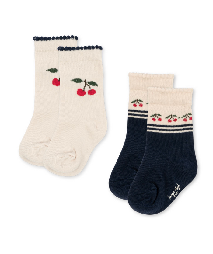Konges Slojd Socks Two-Pack in Cherries