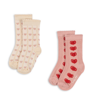 Konges Slojd Socks Two-Pack in Hearts