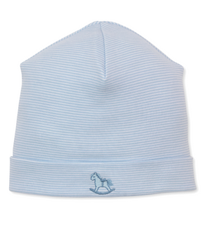 Kissy Kissy  Hat in Light Blue Striped Gingham Rockers