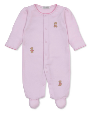 Kissy Kissy Snap Footie in Pink Teddy Bear Club