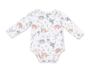 Angel Dear Lap Shoulder Bodysuit in Sweet Baby Dinos